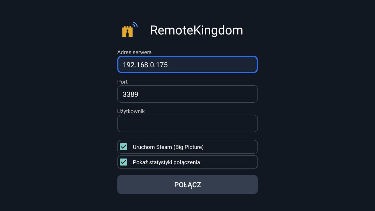 Ekran łączenia aplikacji na telewizorze